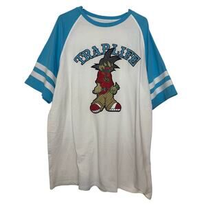 Odd Culture Trap Life Graphic Tee Men's 3XL Short Sleeve T-shirt Waite/Blue
